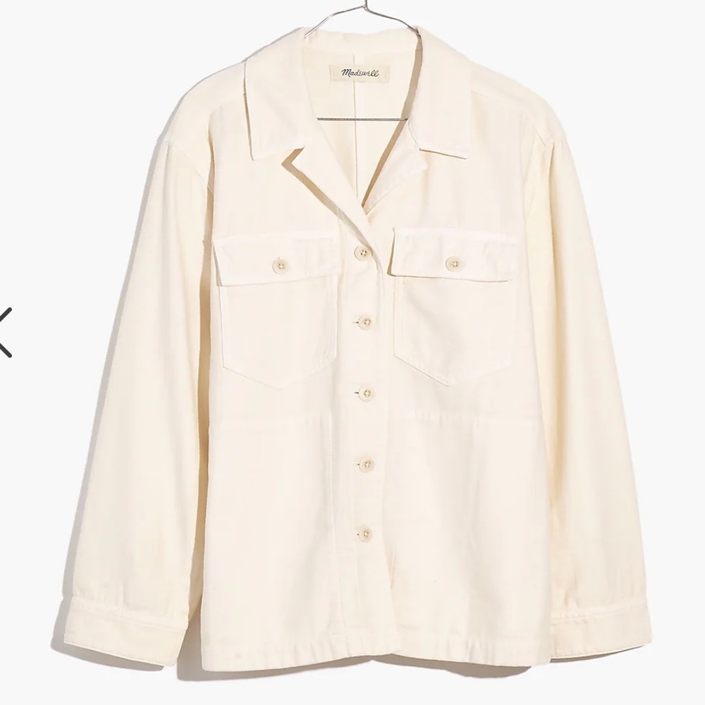 NEW Madewell Drakefield shirt-jacket in ecru